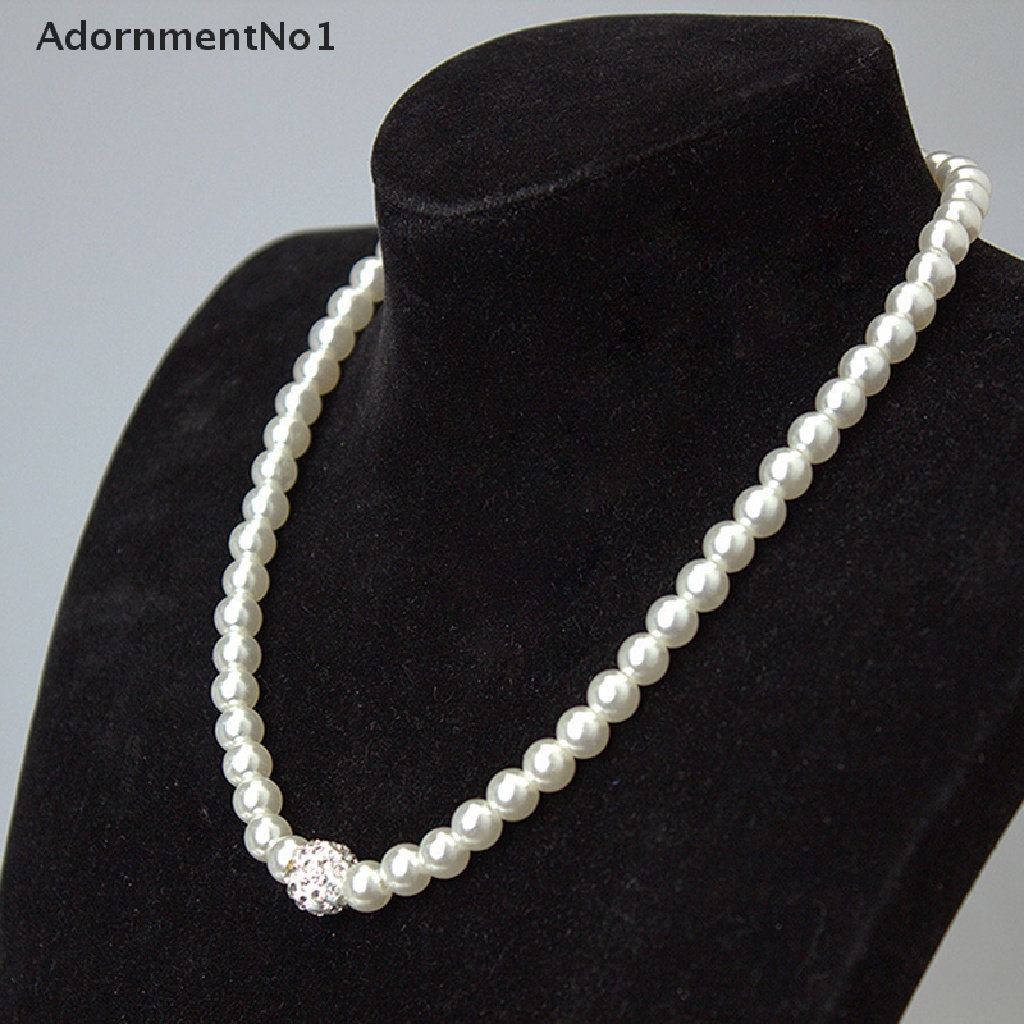 (AdornmentNo1) Set Kalung + Gelang + Anting Gantung Tusuk Aksen Mutiara Imitasi Untuk Perhiasan Wanita