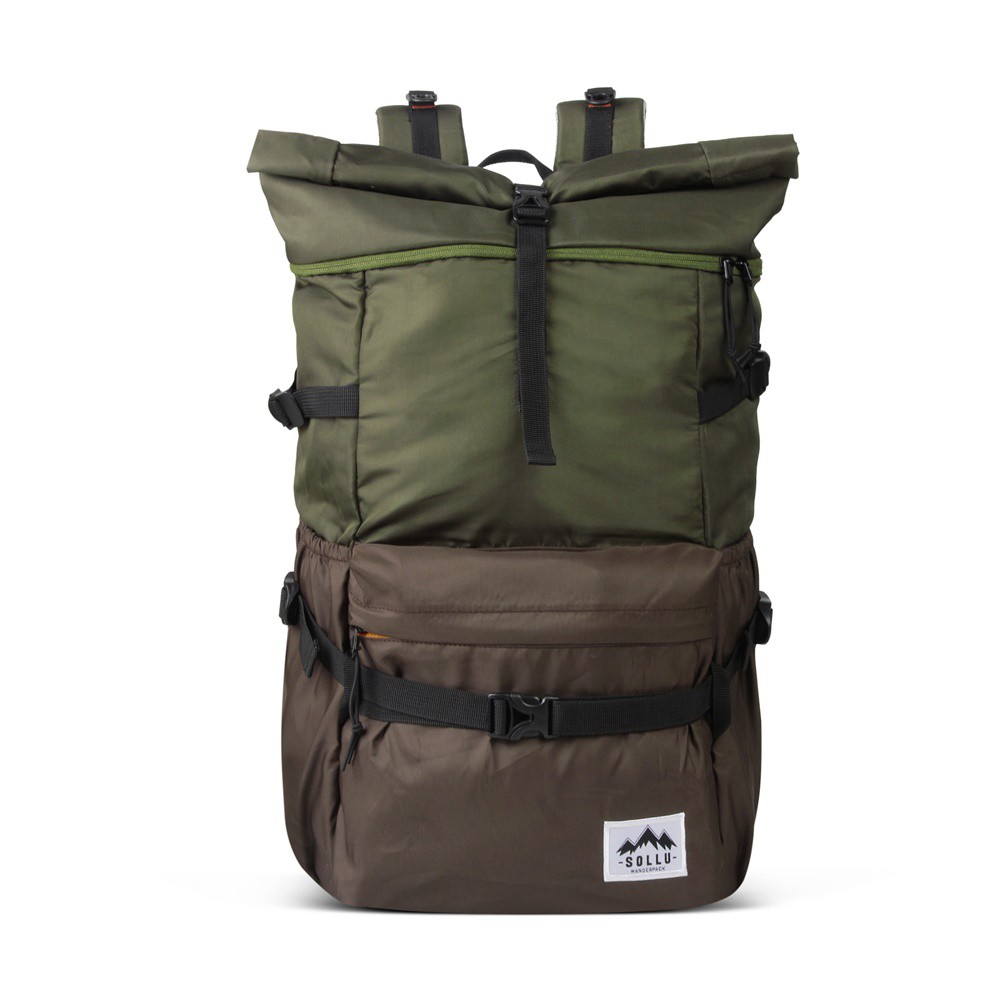 Tas Ransel Backpack Outdoor Waterproof, laptop up to 16 Inch, Savana Olive Brown