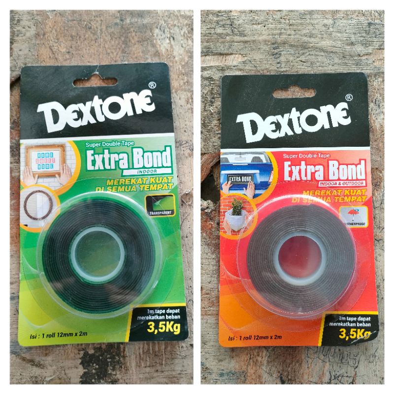 

Dextone Double Tape Indoor Outdoor Extra Bond Rekat Kuat Hijau Merah 12 mm