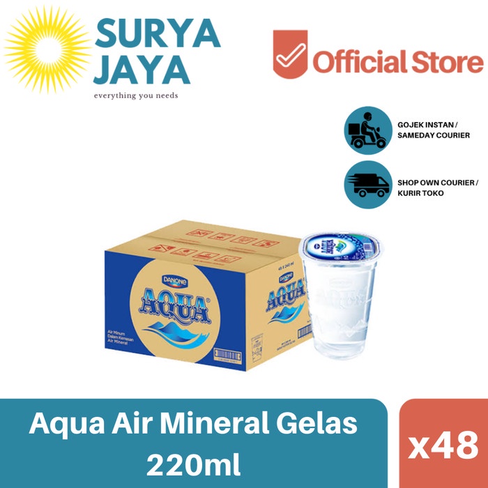 Jual Distributor Air Aqua Gelas Dus 220ml Isi 48pcs Air Mineral Dus Indonesiashopee Indonesia 5951