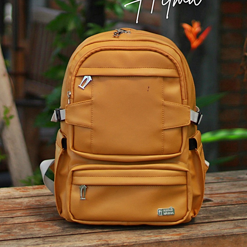 Rumah Warna Tas Ransel Tas Laptop 15 inci Hilma Mustard Size 29 x 12 x 39 cm
