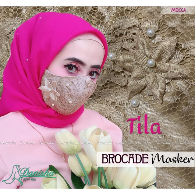 DANISHA | Masker CANTIK BRUKAT BUNGA