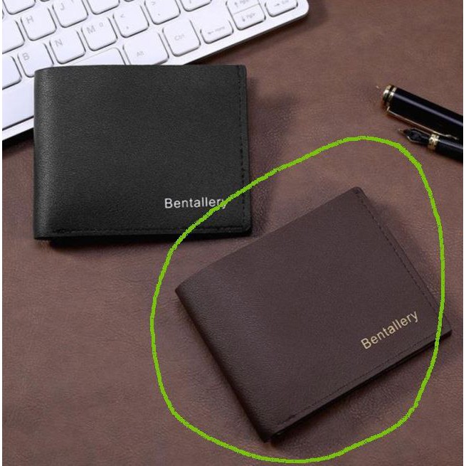 DOMPET PRIA LIPAT 2 IMPOR KOREA BAHAN HALUS NYAMAN DI SAKU BISA COD-COKLAT TUA MR