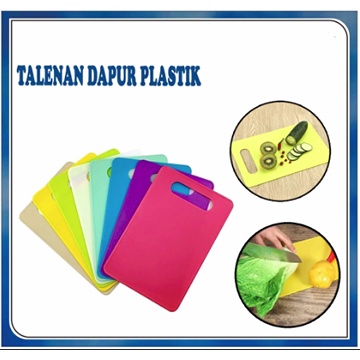 TALENAN PLASTIK 29 X 19 CM NON-SLIP WARNA WARNI / ALAS PEMOTONG BUAH SAYURAN DAGING ROTI MULTIFUNGSI / SLIM CUTTING BOARD CHOPPING PAPAN TATAKAN PLASTIC FOOD GRADE SERBAGUNA