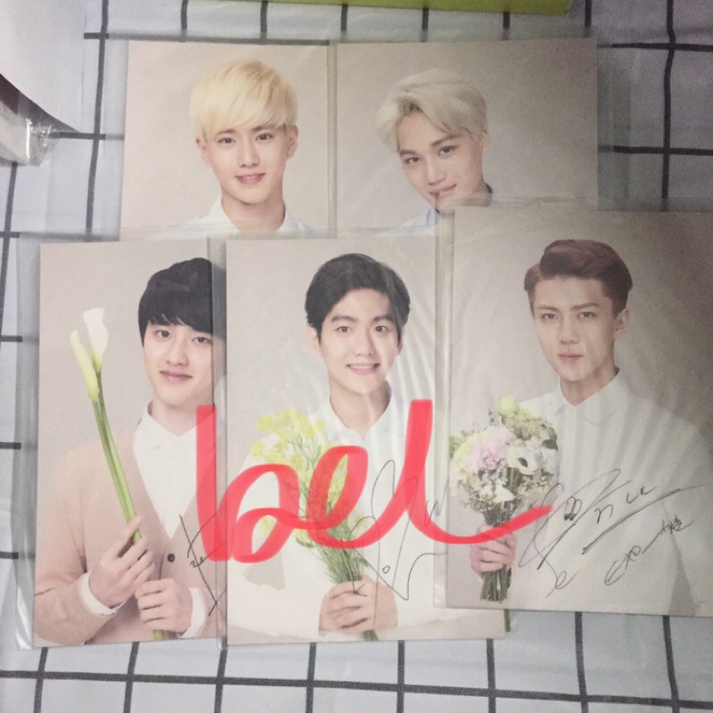 postcard natrep exo k suho baekhyun kai sehun kyungsoo do