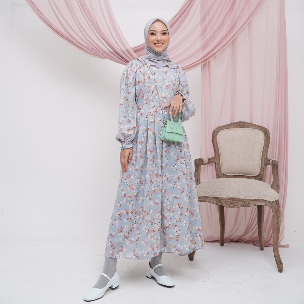 SAMARA MIDI DRESS BUSUI ANKLE DRESS VINTAGE LOOKLIKE QIANA DRESS HAIDEE ORLIN