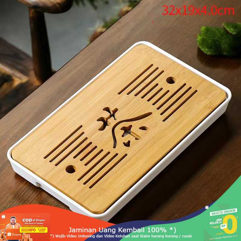 (BISA COD) RVOSTR NLSLASI Tatakan Teh China Bamboo Tea Tray - NL29