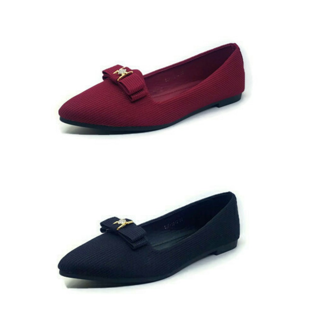 Sepatu Import Wanita KYNZARA - SJF 1942 Hitam dan Maroon