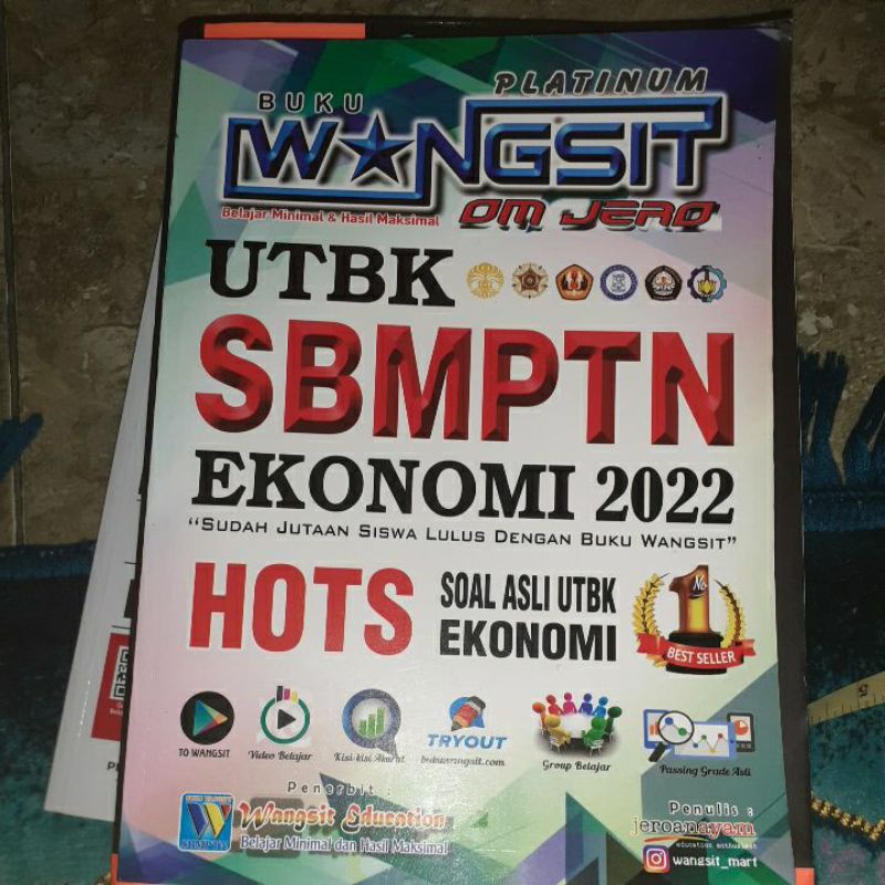 Preloved Buku Wangsit Om Jero Platinum UTBK SBMPTN ekonomi tahun 2022