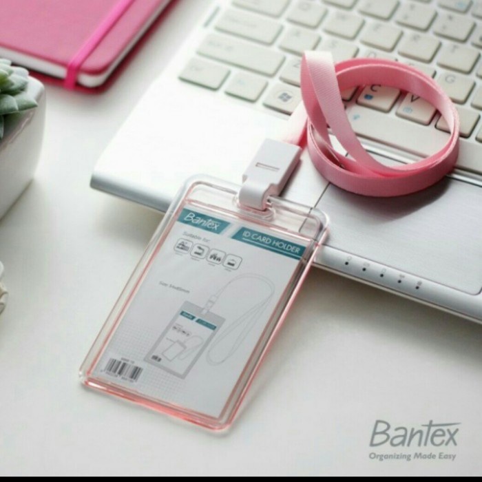 

Terbatas Bantex Transparent Id Card Holder Lanyard Potrait Clear Hemat