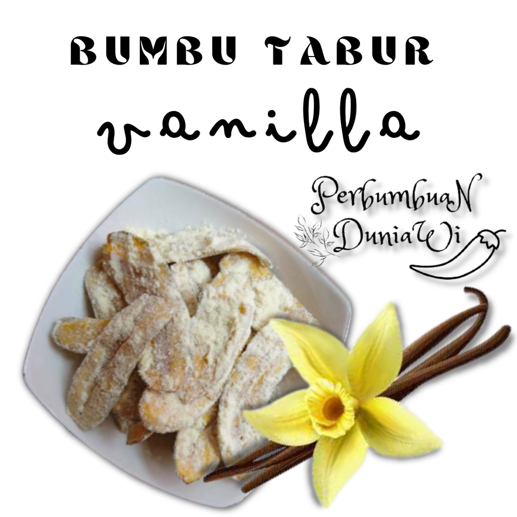 

Bumbu Tabur Rasa Vanilla Bubuk Seasoning Powder 100gr - Perbumbuan Duniawi