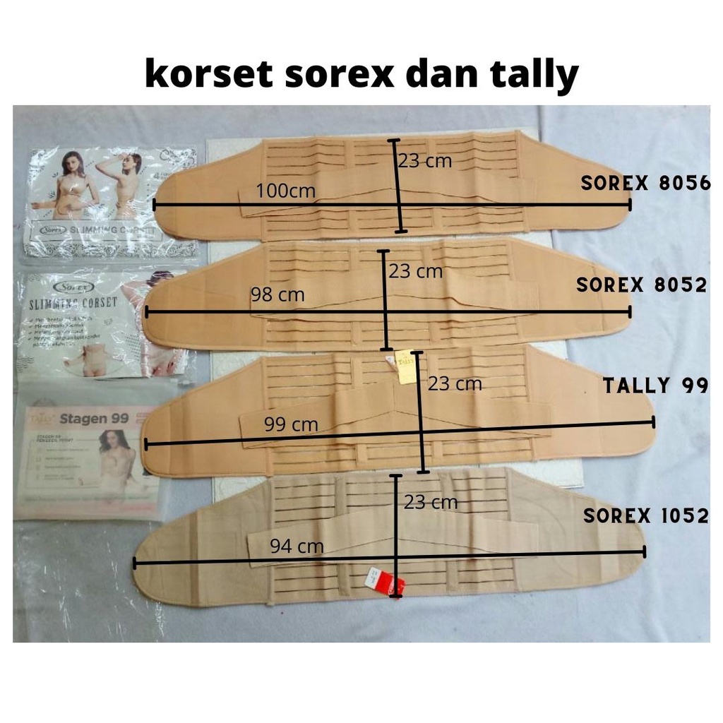 KORSET Setelah Melahirkan ORI SOREX 1052 8052 8056 atau st 99 Stagen Pelangsing Tipe Double Perekat Free Size pengecil perut ada tulangan Elastis kencang