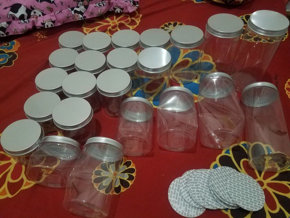 Pet Plastic Jar Bottle Honey Jar Transparent Food Jar Biscuit Jar Packing Sealing Jar Tea Pot(silver Cover Free Gasket)