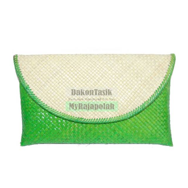 Clutch anyaman pandan polos  / clutch pesta kondangan  - dakontasik