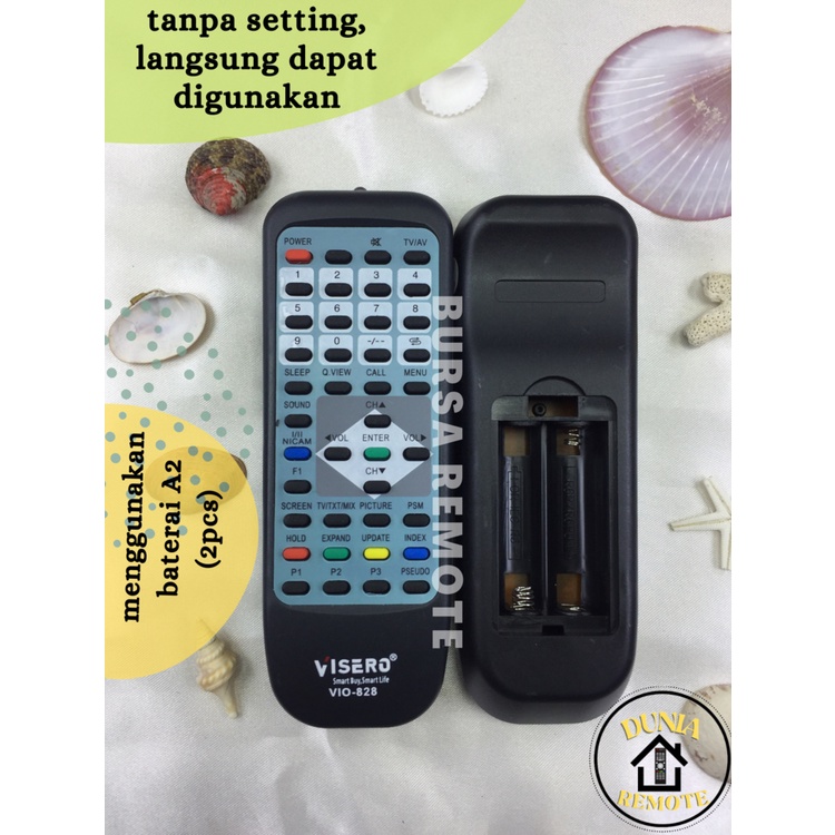 Remot Remote TV Tabung Slim Flat AKARI series tanpa setting