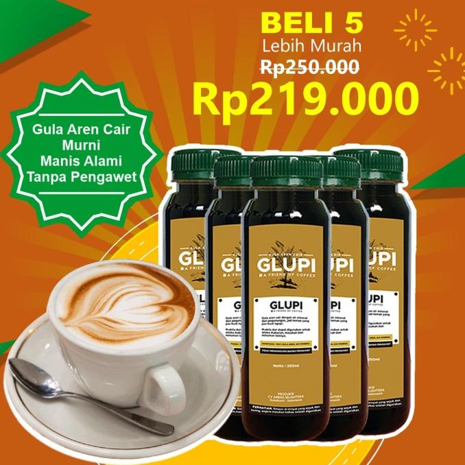 

[PAKET 5 BOTOL GLUPI] BROWN SUGAR CAIR GULA SEMUT AREN ASLI ORGANIC CD364512ZX