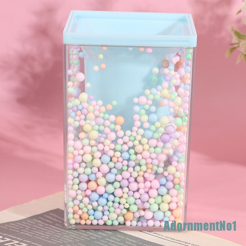 [AdornmentNo1]Creative Large Capacity Squar Shape Pencil Case Cute Pink Transparent Pen holder