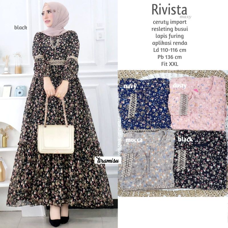 GAMIS JUMBO. Motif Bunga Import bahan Ceruty Lapis furing.Gamis Jumbo Cantik Anggun Kekinian
