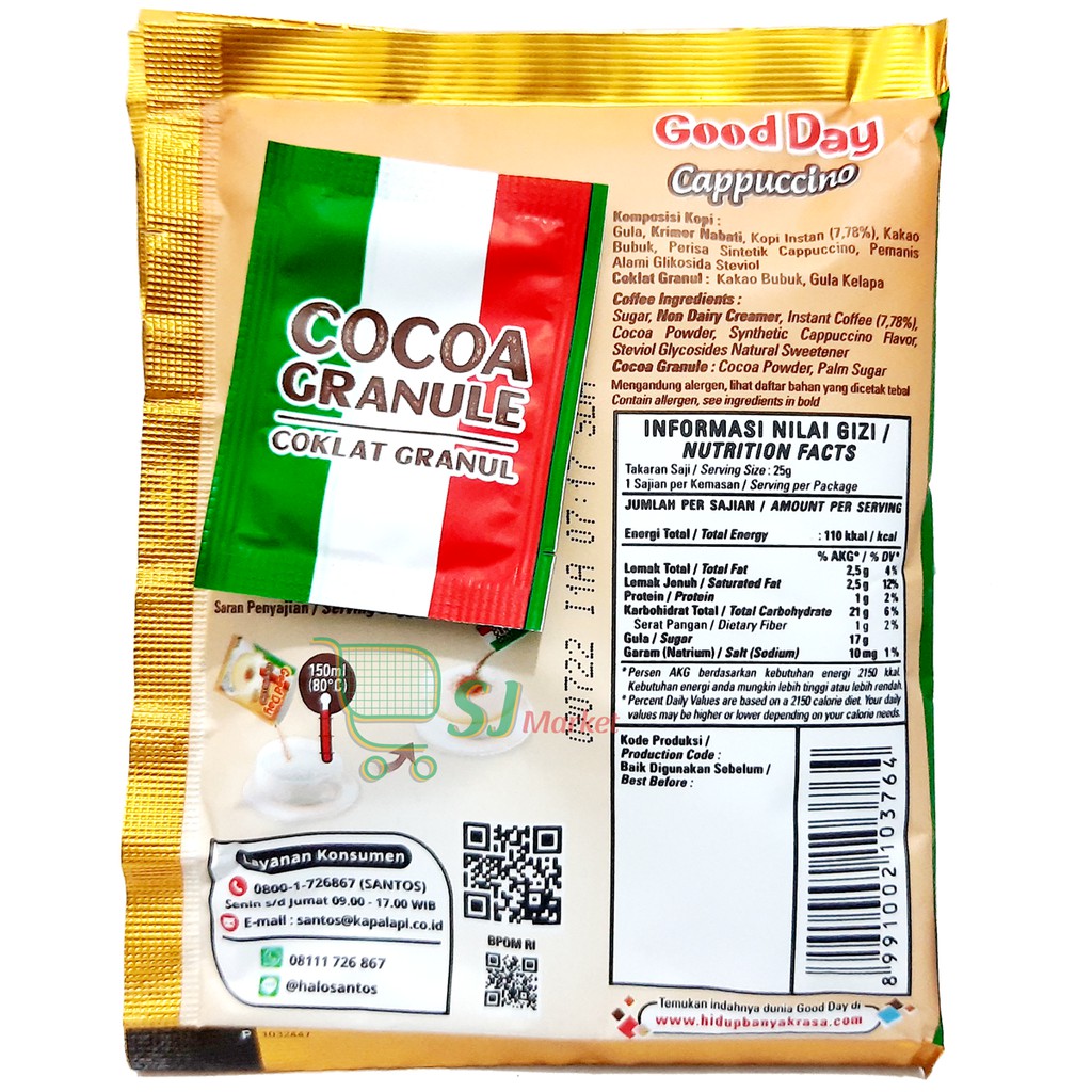 

Good Day Cappuccino Sachet Rentengan
