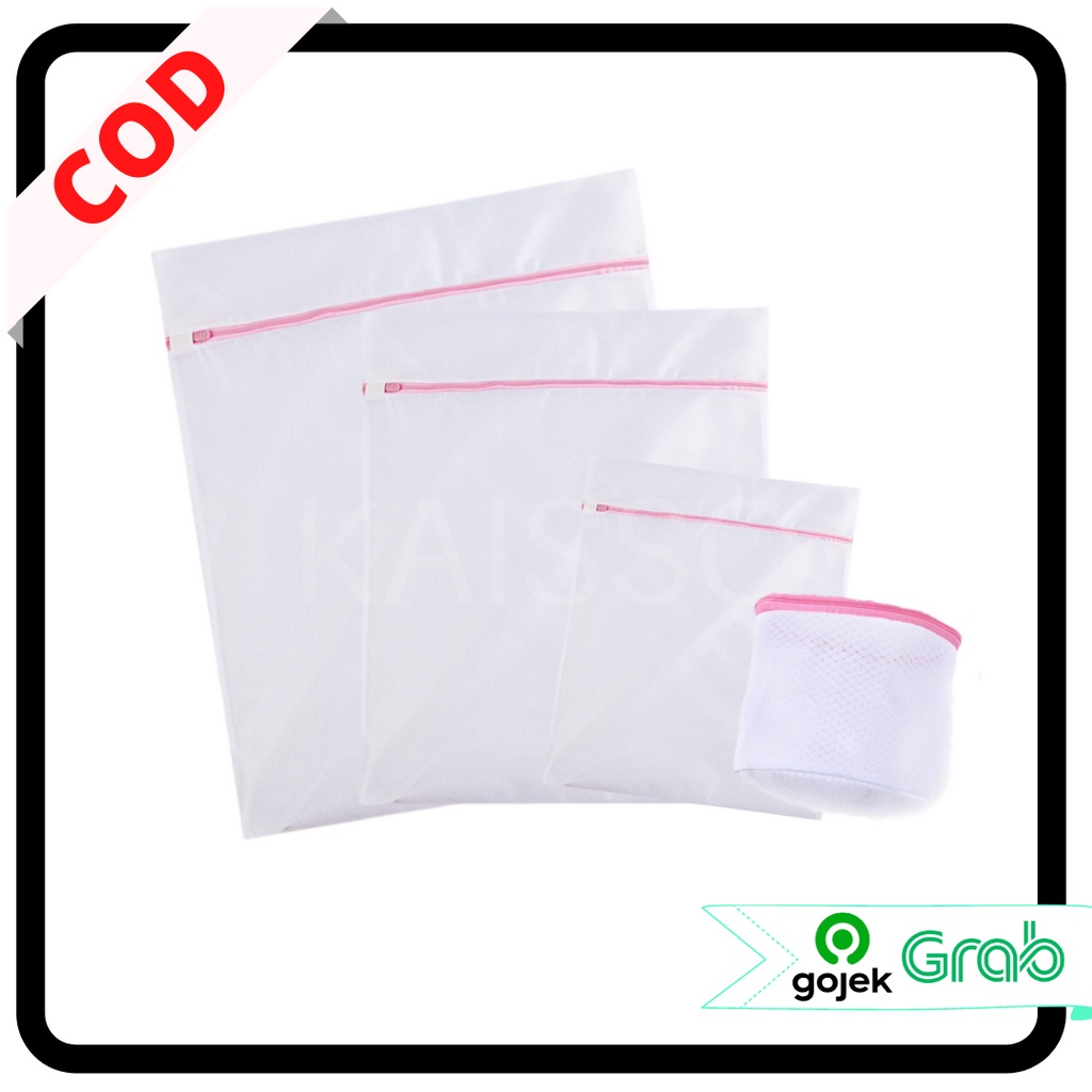 KAISSO - KANTONG TAS LAUNDRY JARING RESLETING / LAUNDY BAG NET JARING ZIPPER / LAUNDRY BAG BRA