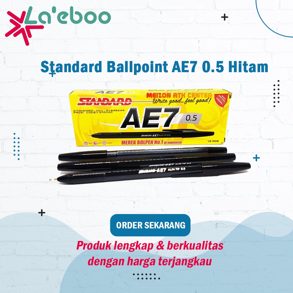 

Pulpen Standard Ballpoint AE7 0.5 Hitam