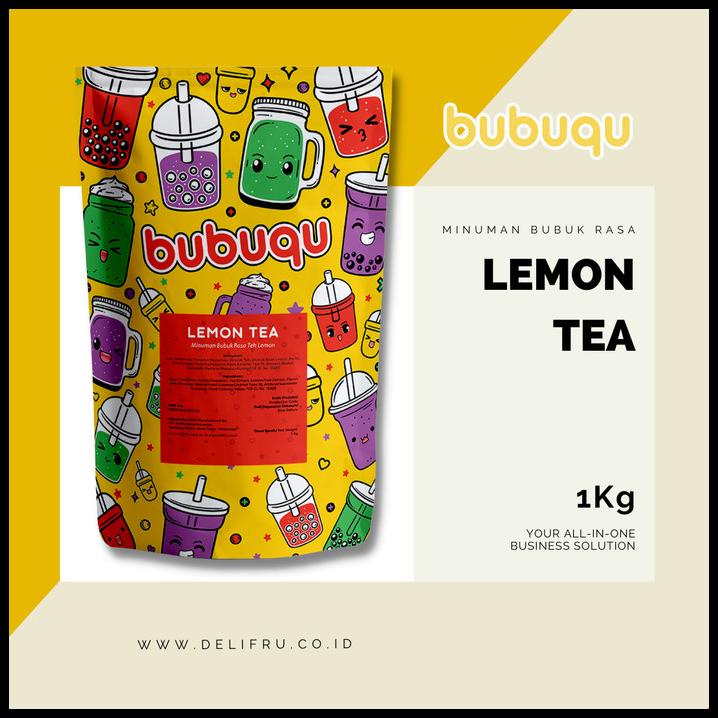 

Powder Drink Lemon Tea Bubuqu - Bubuk Minuman Teh Lemon