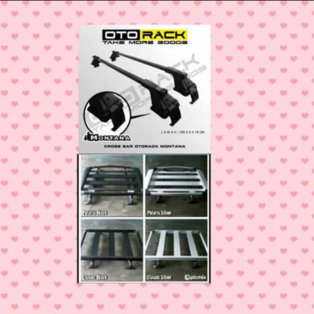 Paket roof rack dan cross bar jepit body mobil universal