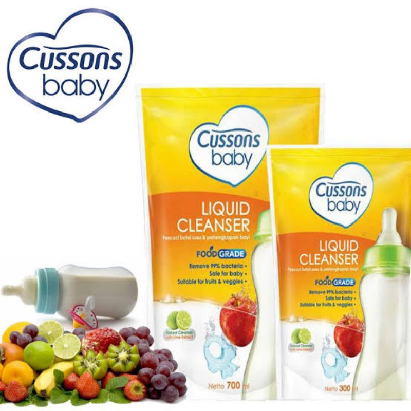 Cussons Baby Liquid Cleanser 700ml + 300ml - Cusson Sabun Cuci Botol Bayi 700ml Free 300ml - Cussons Liquid 700ml+300ml