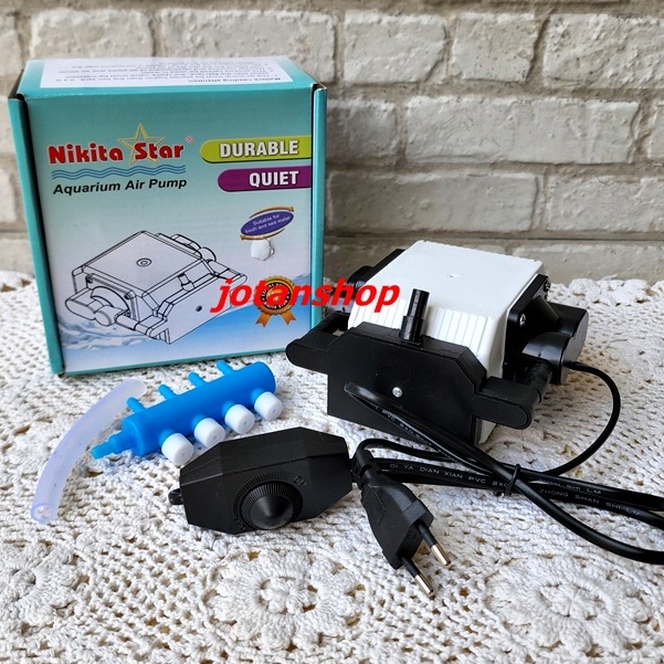 NIKITA STAR NS 30 NS30 Pompa udara aerator airpump kolam ikan aquarium 4 output cabang air pump silent