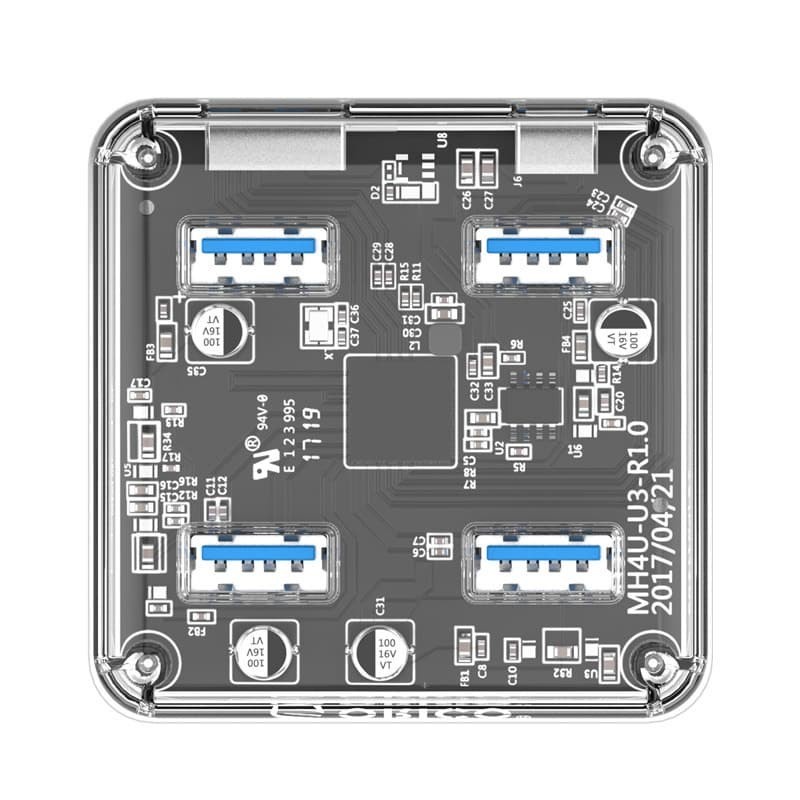 USB HUB Orico MH4U-U3-10 4 Port USB3.0 Transparent HUB