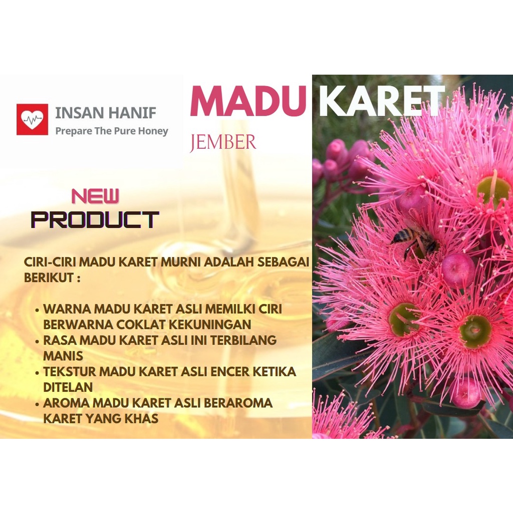 

Madu Karet Super 100% Murni - Madu Insan Hanif - 500 & 600 gram