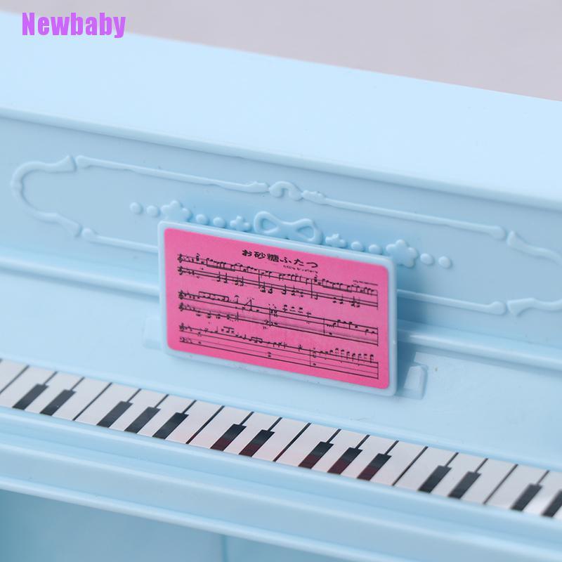 (Newbaby) 1 Set Miniatur Grand Piano Dengan Bangku Skala 1: 12 Untuk Rumah Boneka