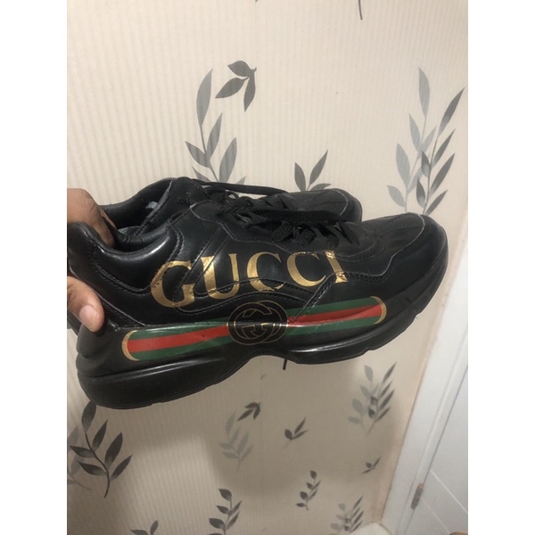 sepatu gucci rhyton size 40 black
