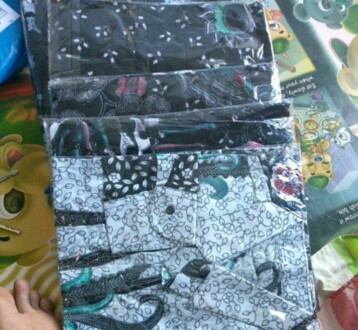 Promo Batik Couple Keluarga Sarimbit Sania Ruffle Batik Ori Ndoro Jowi Motif Ilalang Putih