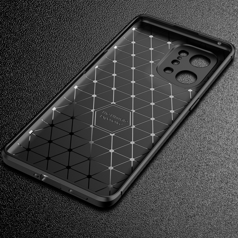 Soft Case Silikon Tekstur Carbon Fiber Shockproof Cover OPPO Find X5 X5 Pro