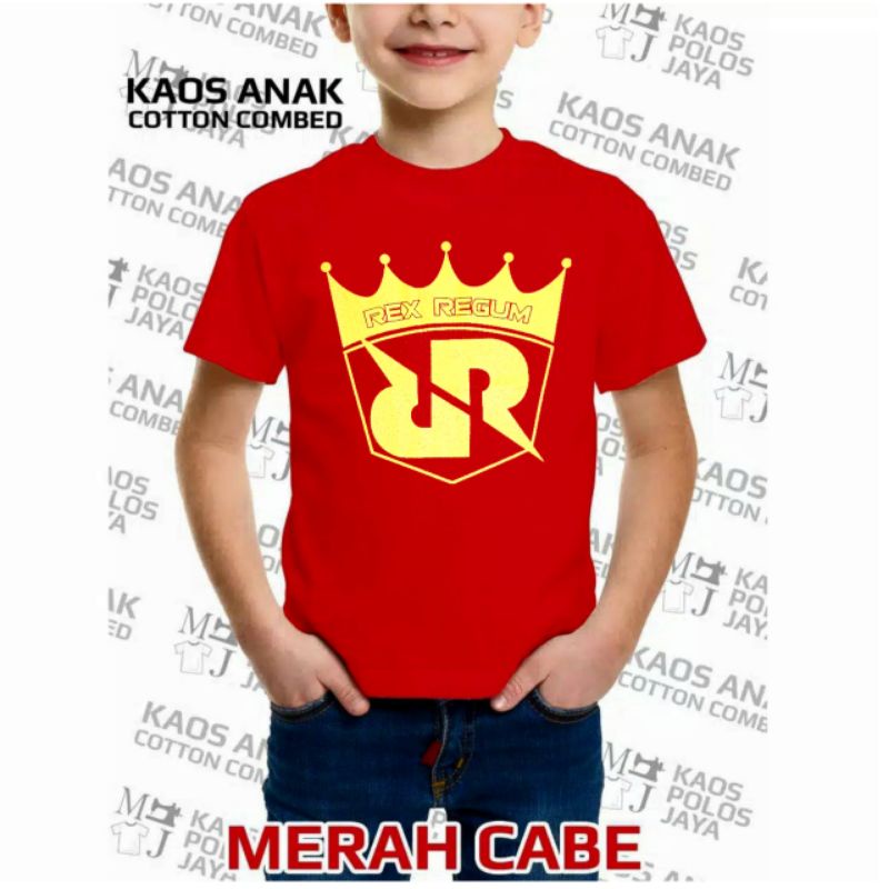 kaos anak anak terbaru/kekinian motif RRQ/kaos anak motif games 1-10th