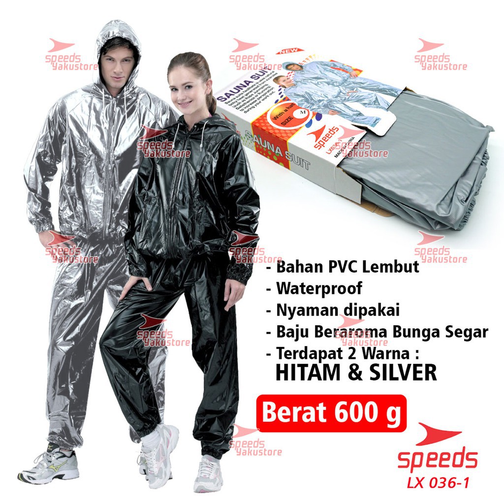 NEW   Sauna Suit Baju Sauna Set Jaket Celana Original Speeds Pembakar Lemak Tubuh Baju Olahraga