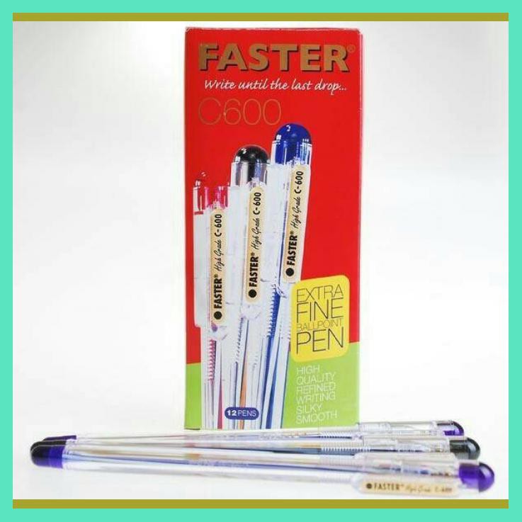 

PULPEN BALLPOINT PEN FASTER C 600 HITAM