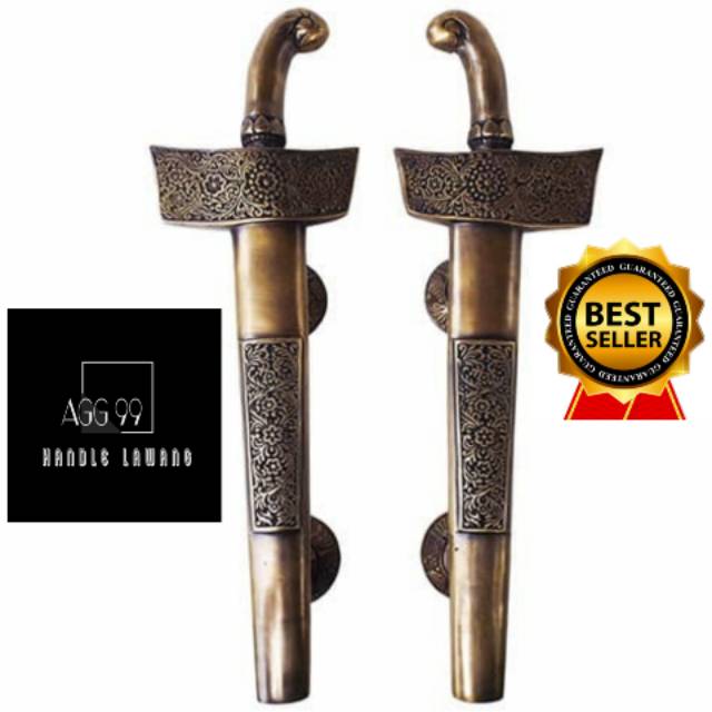 Pull Handle pintu keris Nusantara / long Handle gagang pintu antiq/ Tarikan pintu kupu tarung keris