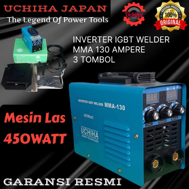 Mesin Las Travo Inverter 3tombol 2layar Digital 450watt 130ampere Merk Uchiha New 2022 Japan Teknolo