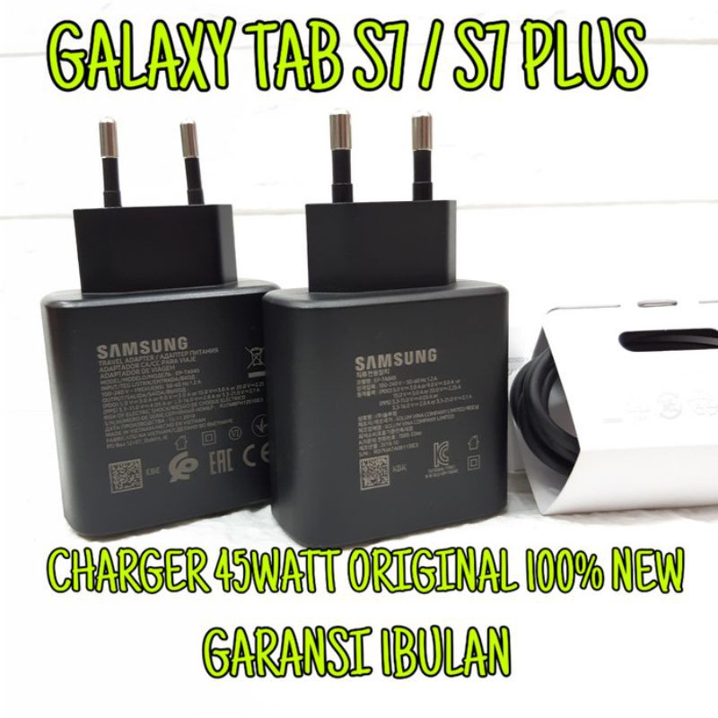 Samsung Galaxy Tab S7 / Tab S7 Plus Charger Super Fast 45W Original