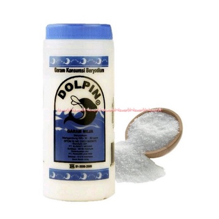 Dolphin Garam Meja 450ml Bottle Salt Dolpin Garam Dapur Yodium Kemasan Botol Dol Phin Salted