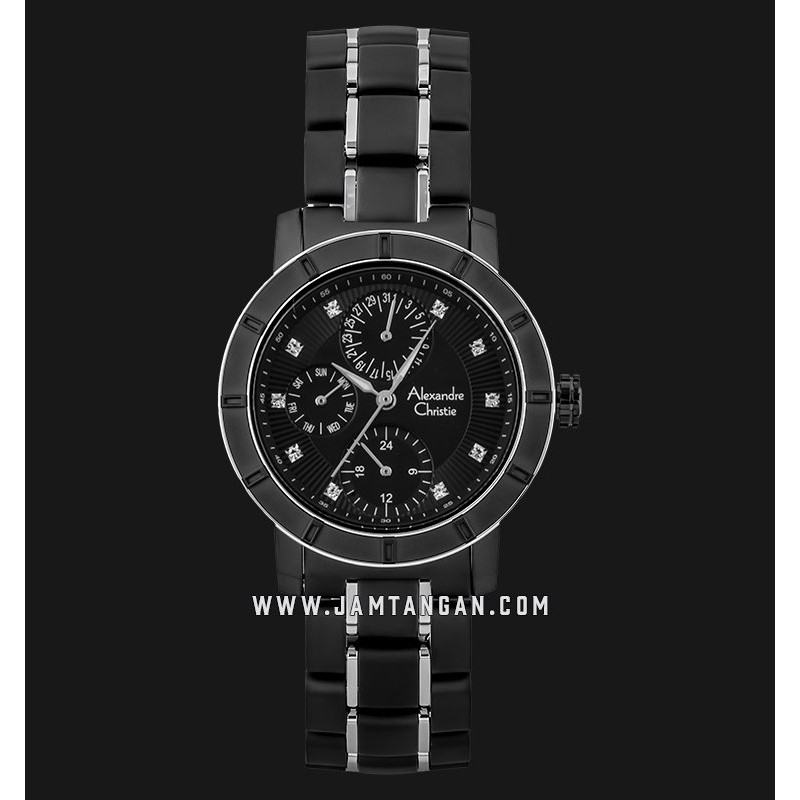 Alexandre Christie AC 6292 BF BTBBA Ladies Black Dial Black Stainless Steel