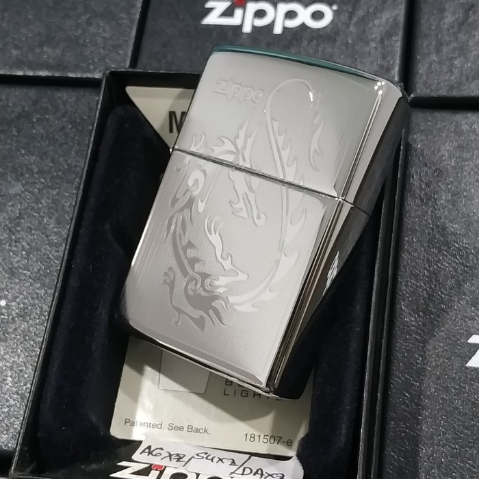 ZIPPO LIGHTER / MANCIS KOREK API ORIGINAL - DRAGON LASER ENGRAVE