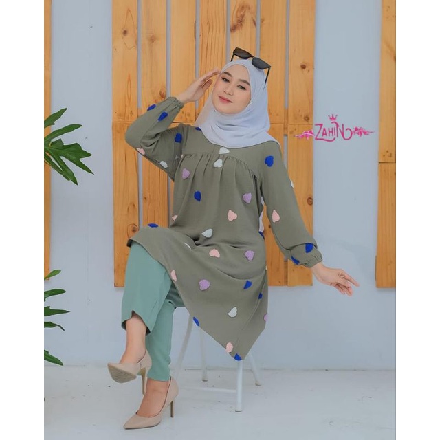 [PROMO BIG SALE] SABRINA TUNIK ORI ZAHIN SETELAN TUNIK WANITA TERBARU