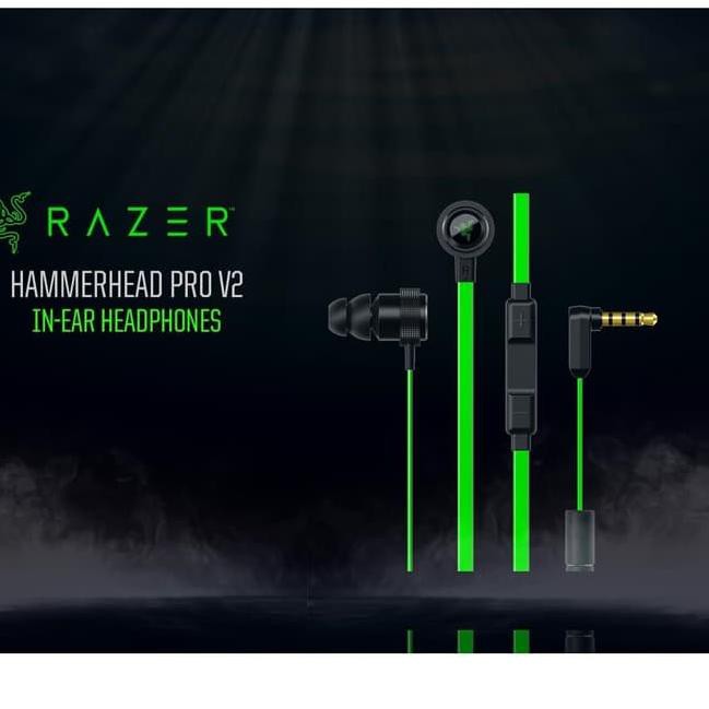 Earphone Razer Hammerhead Pro V2 Headset Gaming Hifi Hi Res Sound Ready Stock Shopee Indonesia