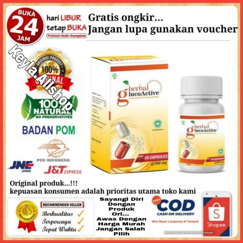 GlucoActive Asli Original Herbal GlucoActive Obat Diabetes Dan Kencing Manis Ampuh