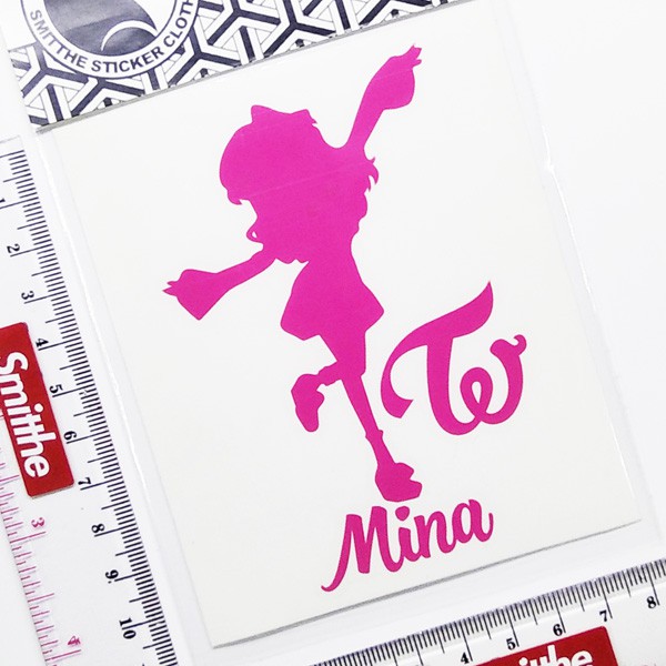 Stiker TWICE Member Silhouette Anime di M/V Candy Pop Cutting Sticker untuk aksesoris Mobil Motor