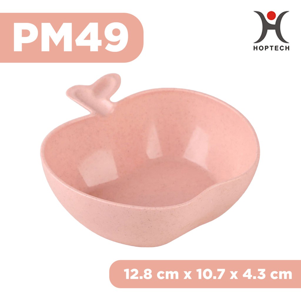 Mangkok bentuk Apel Wheat Straw Bowl | Mangkuk Plastik Microwave Warna Warni | Apple Bowl