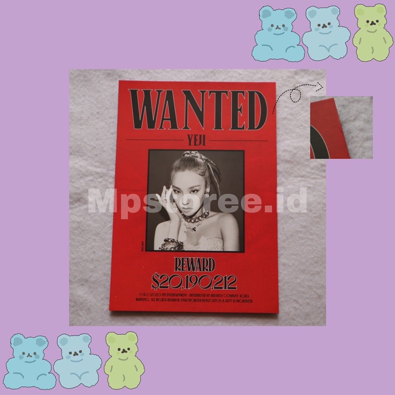 

ITZY Not Shy Benefit postcard (baca deskripsi)